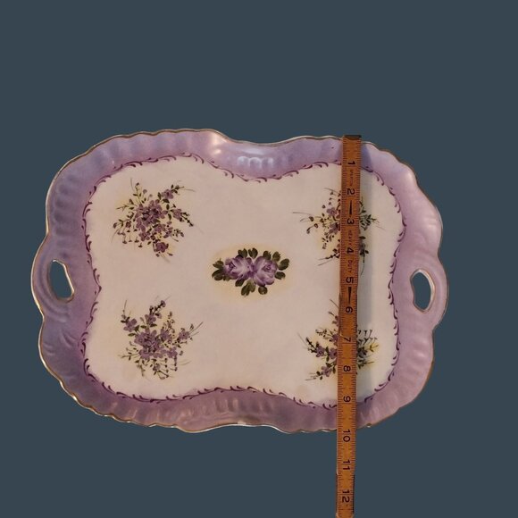 Royal Vienna Austria Hand Painted Porcelain Rectangular Serving Or Vanity Tray - Picture 6 of 6